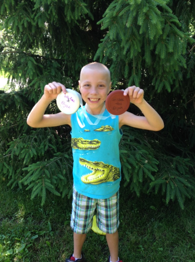 Elijah took the Silver in the Silly Running Race and Bronze in Frisbee Toss.